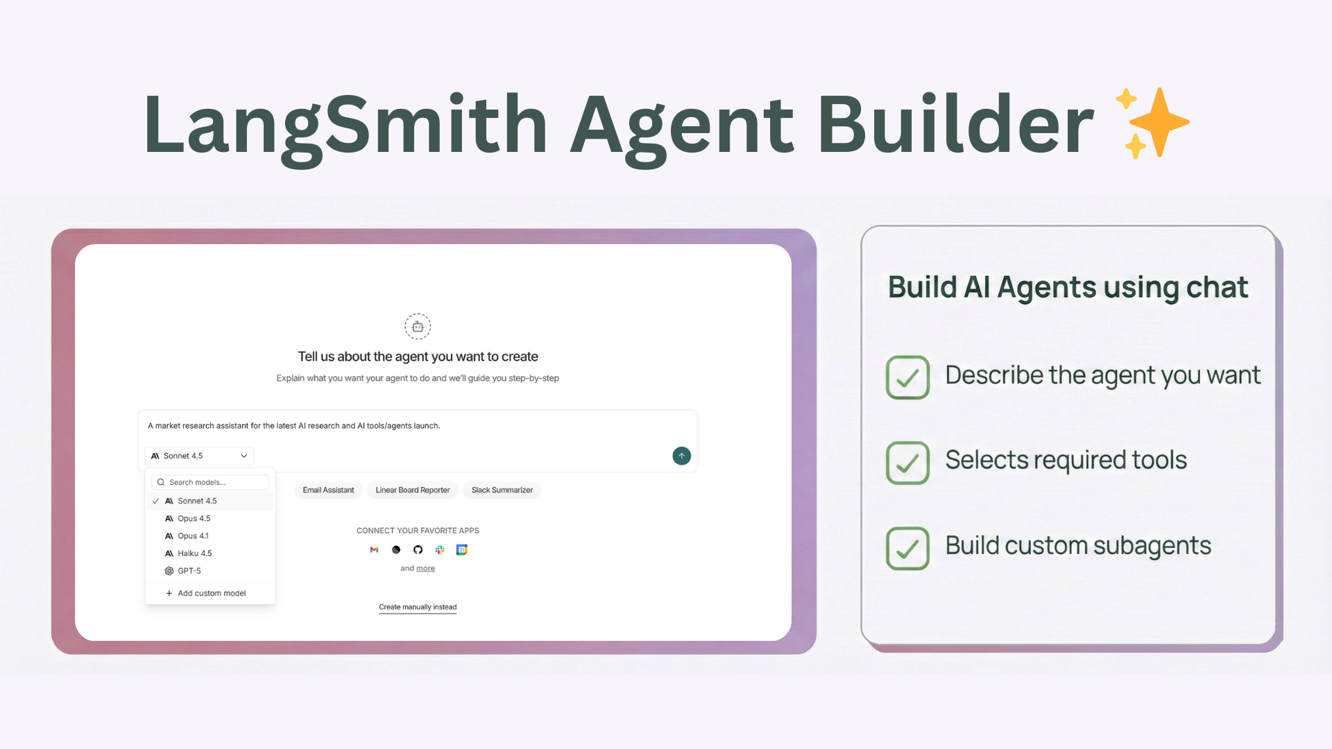 Meet LangSmith Agent Builder: An AI Agent That Helps You Build Custom AI Agents in 5 Minutes (No-Code)