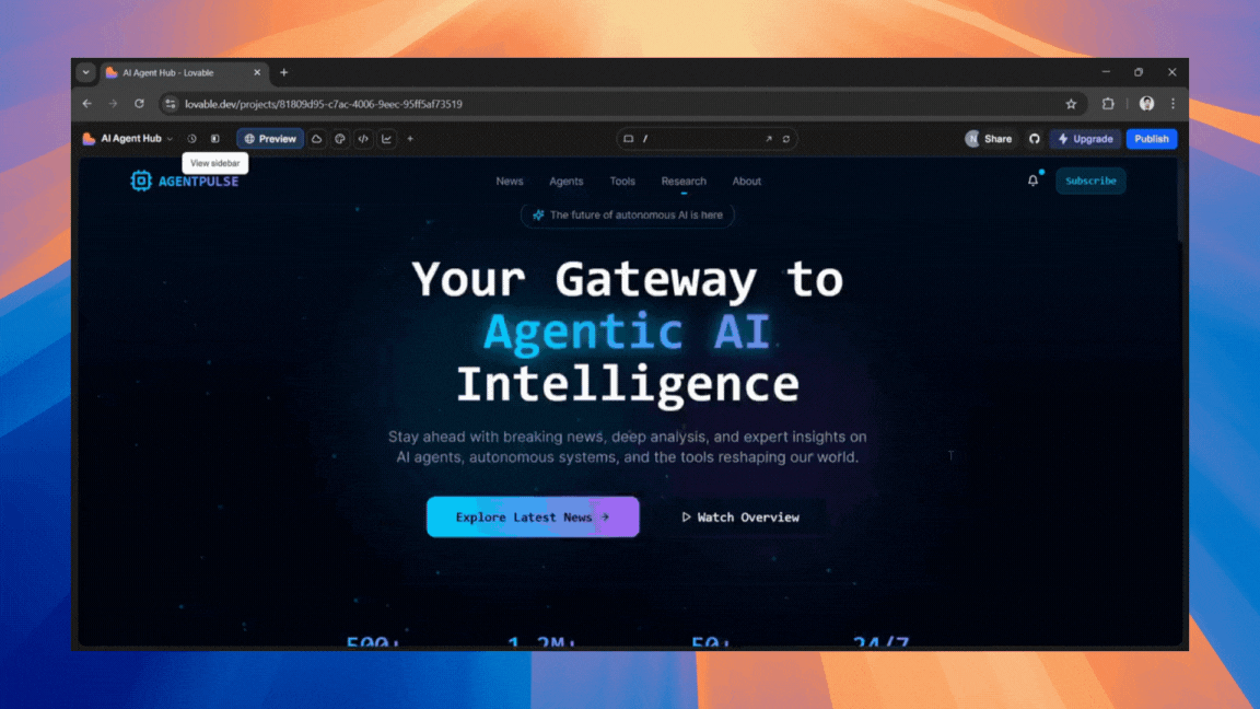 One prompt and vibe coding tools (Lovable)