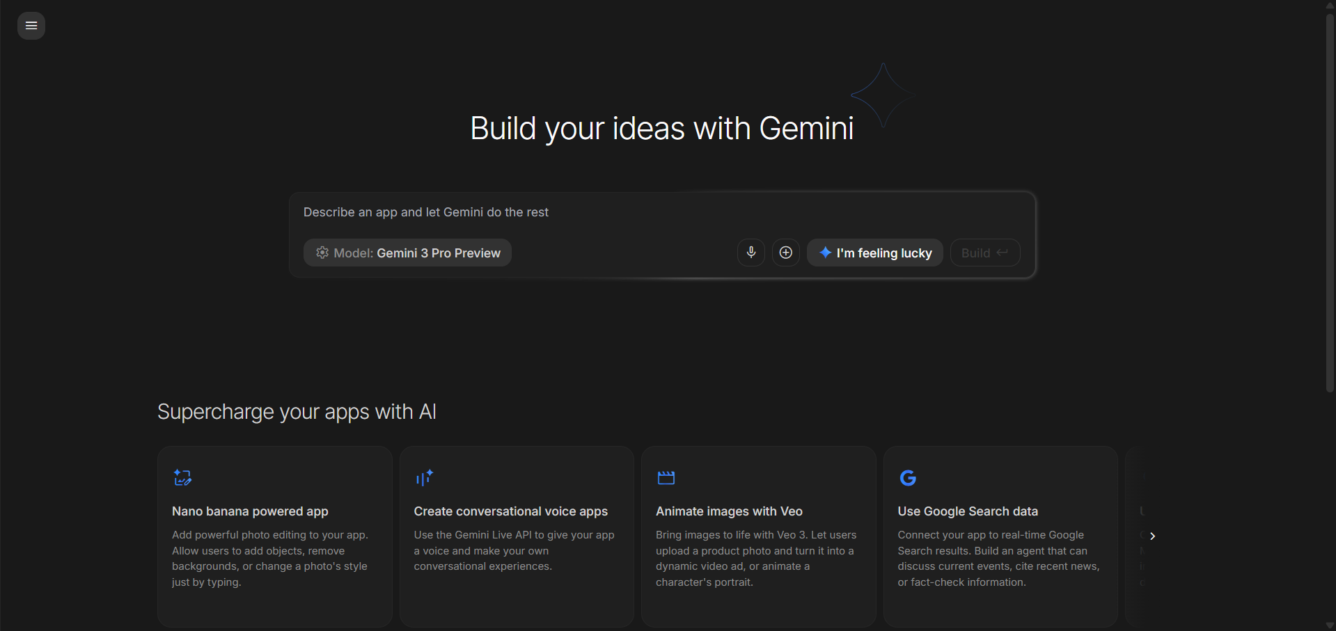 Build in Google AI Studio